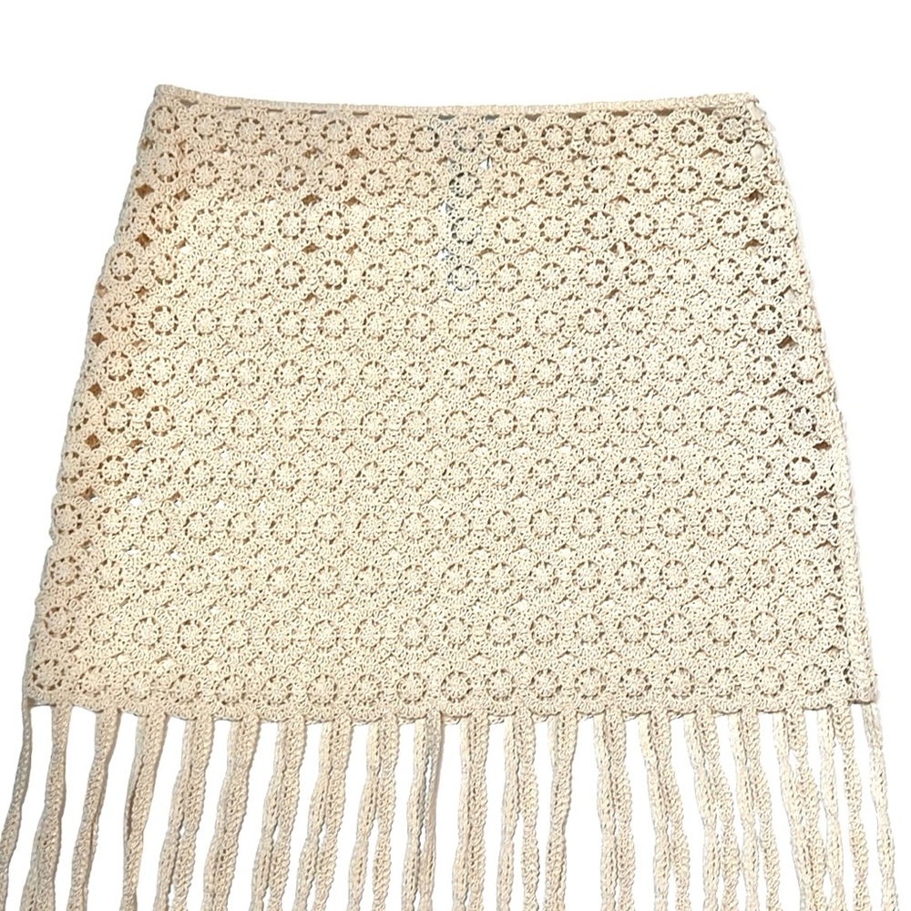 Zara Fringed Crochet Skirt - Picture 9 of 16